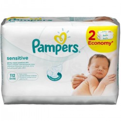 Салфетки влажные детские, Pampers (Памперс) 112 шт сенситив